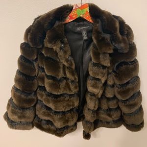 FAUX Rabbit Fur Coat Jacket